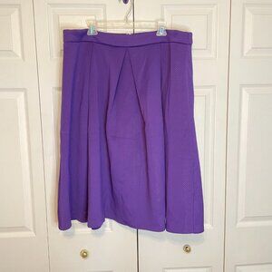 Eloquii Pleated Perforated Scuba Knit Midi Skirt size Women’s 22 Plus Size